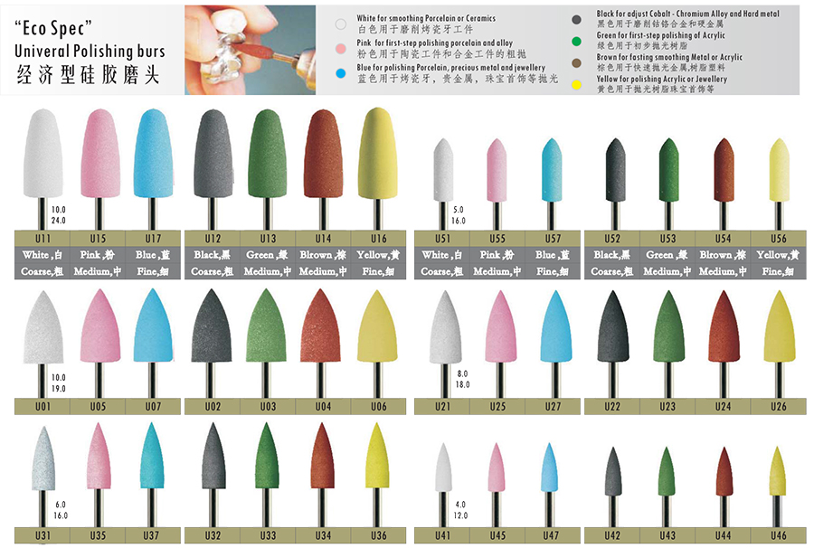 "Eco Spec"Univeral Polishing burs